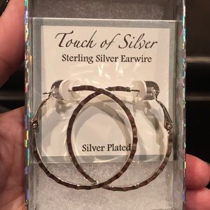 Large Silver Plated Hoop Earrings